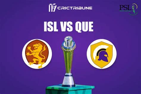 ISL vs QUE Live scores, Scorecard & H2H .